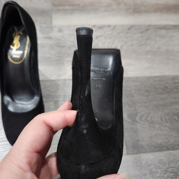 YSL black suede pumps size 36 - Picture 4 of 9